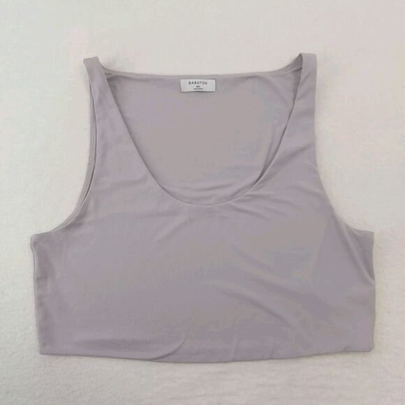 Babaton Aritzia Cropped Tank Top Pale Purple Size 2XL Stretchy Minimalist - Picture 1 of 7